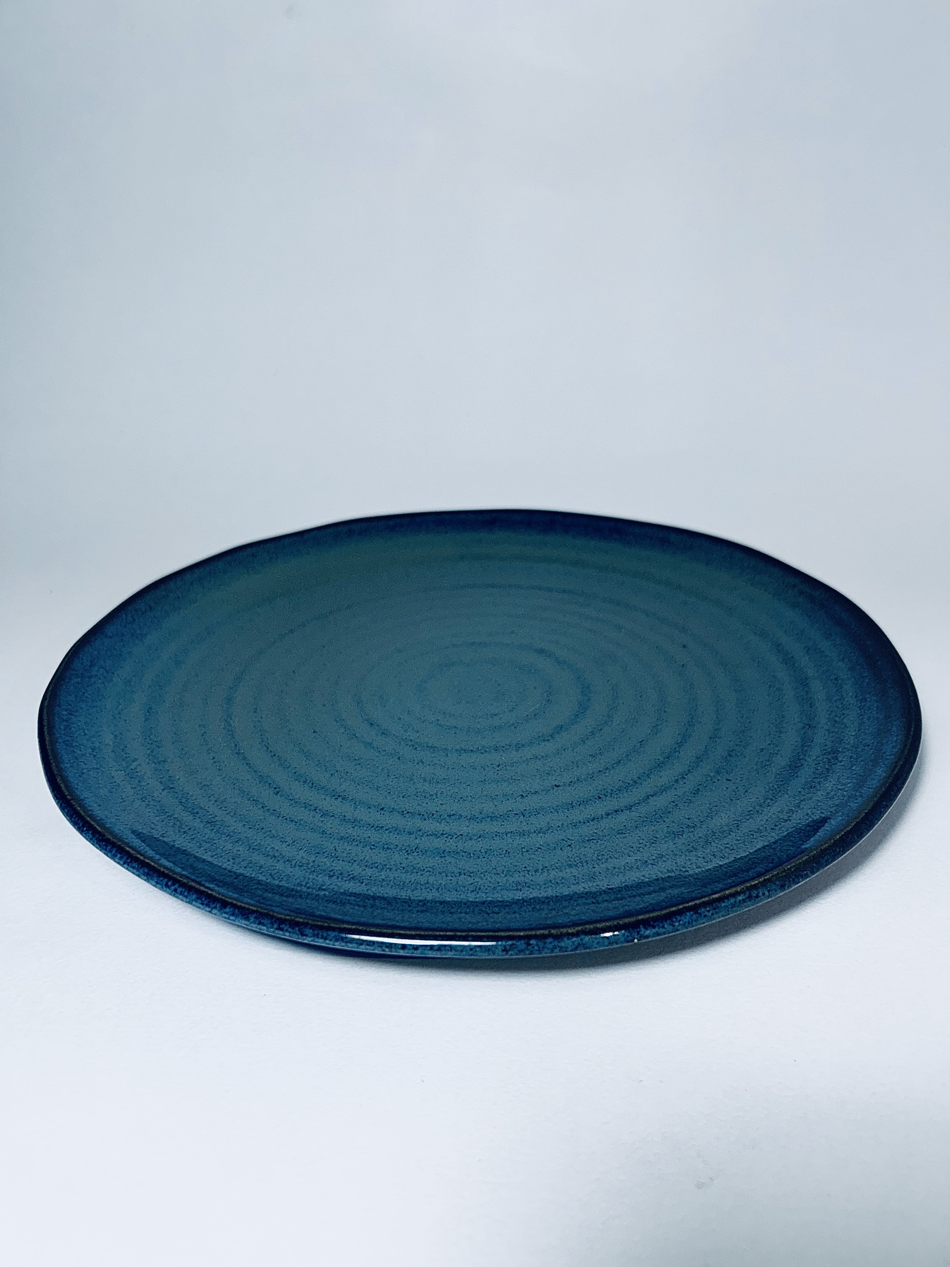 Blue Ceramic Dinner Plate - Premium Stoneware Collection