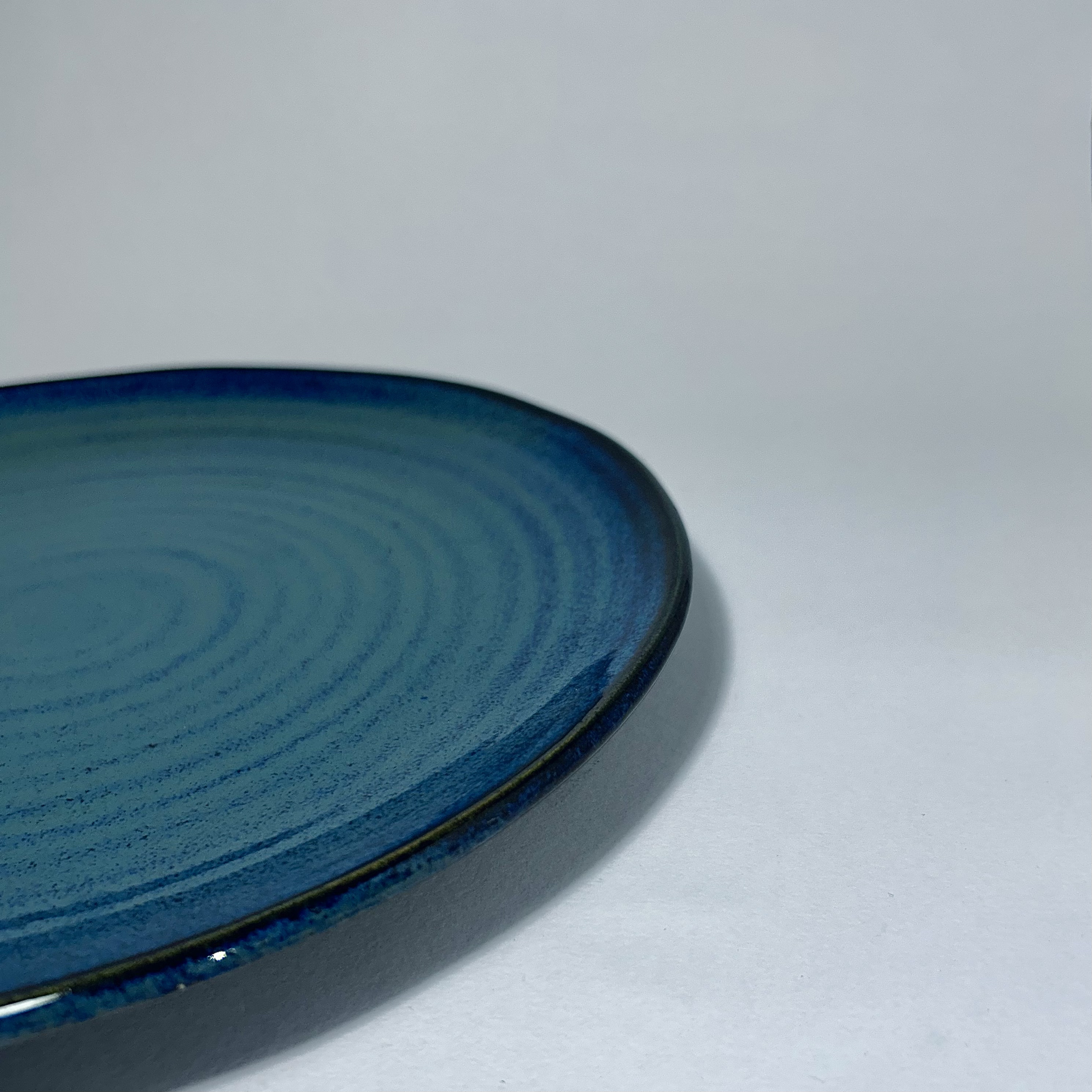 Blue Ceramic Dinner Plate - Premium Stoneware Collection